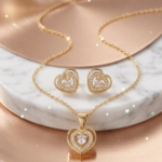 Elegant Zircon Locket Set